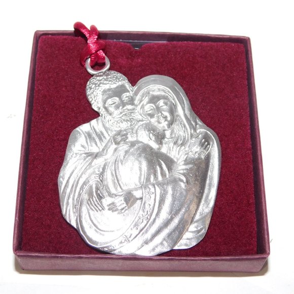 2009 Seagull Canada Pewter 2.75" Mary Joseph Baby Jesus Christmas Tree Ornament - Picture 5 of 5